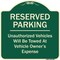 Signmission Designer Series-Reserved Parking Unauthorized Vehicles Will Be Towed Vehicl, 18" x 18", G-1818-9903 A-DES-G-1818-9903 - alternate 1